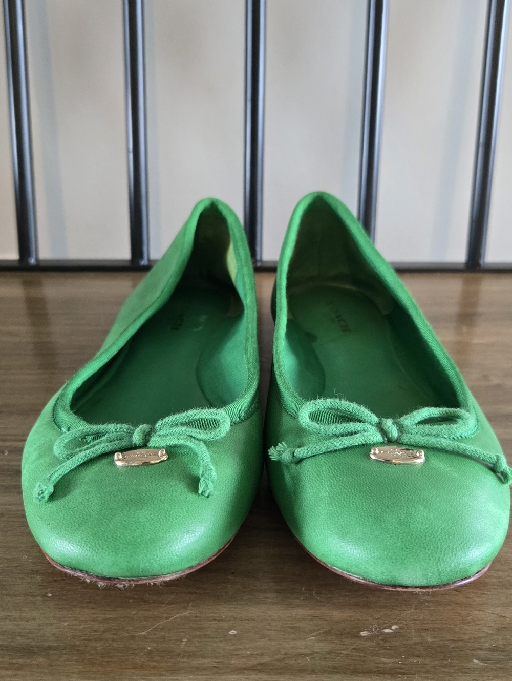 Coach Women's Green Ballet Flats - Picture 3 of 9